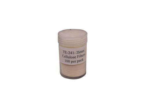 TE-241-25, 25mm Cellulose Fiber Filter Media, 100/pk